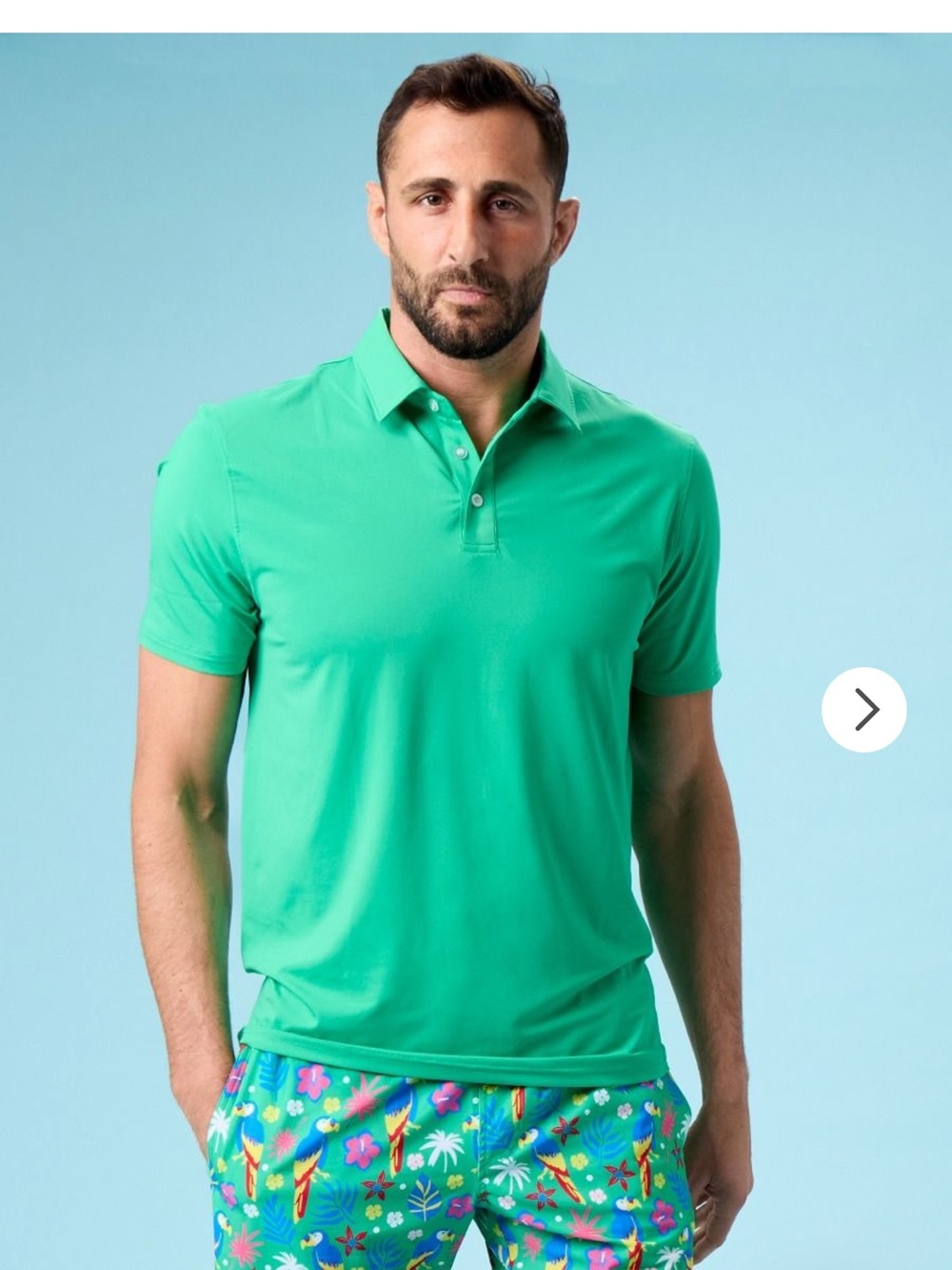 Men's Bright Green Performance Polo